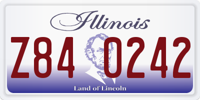 IL license plate Z840242