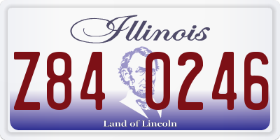 IL license plate Z840246