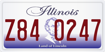 IL license plate Z840247