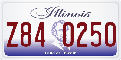 IL license plate Z840250