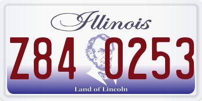 IL license plate Z840253