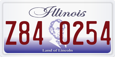 IL license plate Z840254
