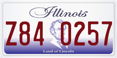 IL license plate Z840257