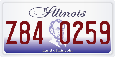 IL license plate Z840259