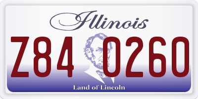 IL license plate Z840260
