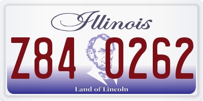 IL license plate Z840262