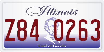 IL license plate Z840263