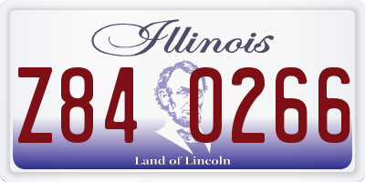 IL license plate Z840266