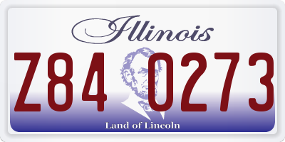 IL license plate Z840273