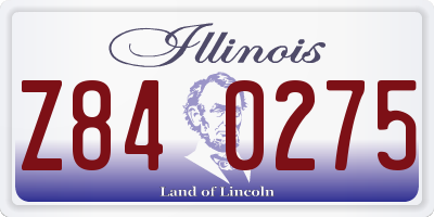 IL license plate Z840275