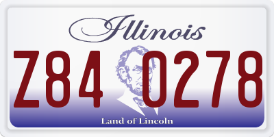 IL license plate Z840278
