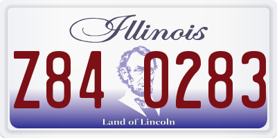 IL license plate Z840283