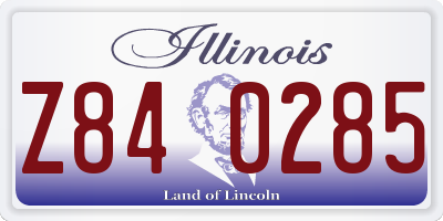 IL license plate Z840285