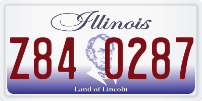 IL license plate Z840287