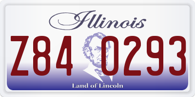 IL license plate Z840293