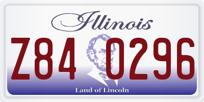 IL license plate Z840296
