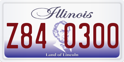 IL license plate Z840300