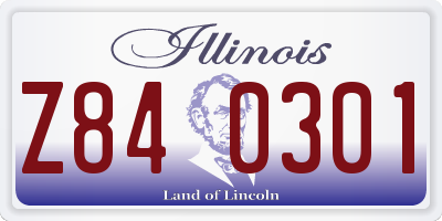 IL license plate Z840301