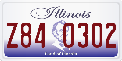 IL license plate Z840302