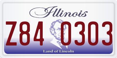 IL license plate Z840303