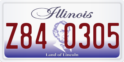 IL license plate Z840305