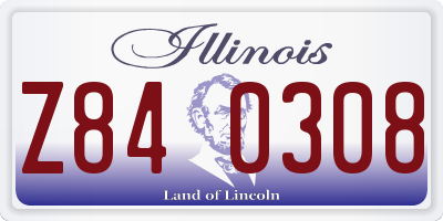 IL license plate Z840308