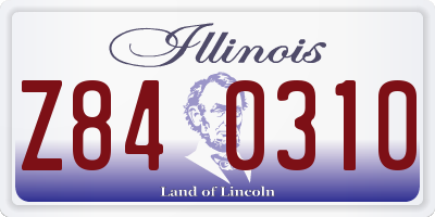 IL license plate Z840310