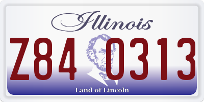 IL license plate Z840313