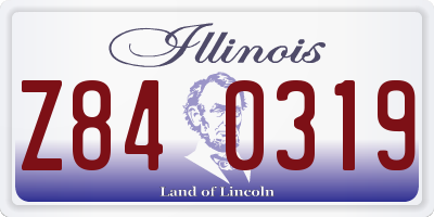IL license plate Z840319