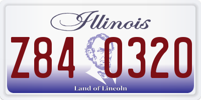 IL license plate Z840320