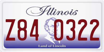 IL license plate Z840322