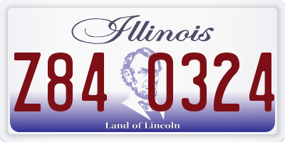 IL license plate Z840324