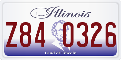 IL license plate Z840326