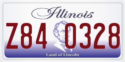 IL license plate Z840328