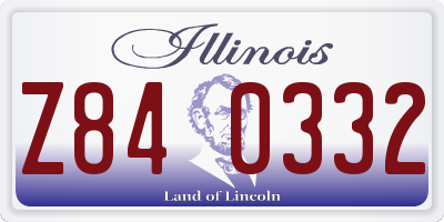 IL license plate Z840332
