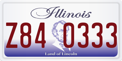 IL license plate Z840333