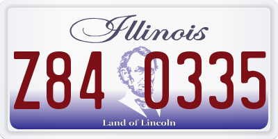 IL license plate Z840335