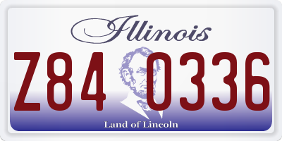 IL license plate Z840336