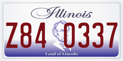 IL license plate Z840337