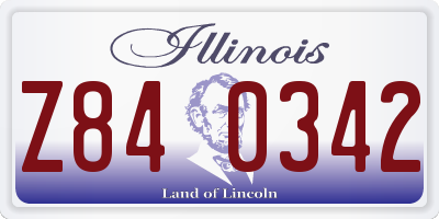 IL license plate Z840342