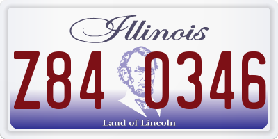 IL license plate Z840346