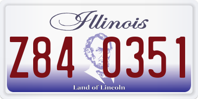 IL license plate Z840351