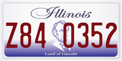 IL license plate Z840352