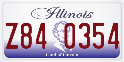 IL license plate Z840354