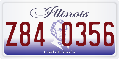 IL license plate Z840356