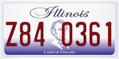 IL license plate Z840361