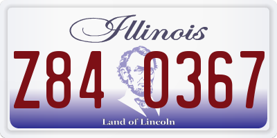 IL license plate Z840367