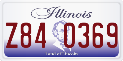 IL license plate Z840369