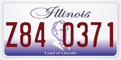 IL license plate Z840371