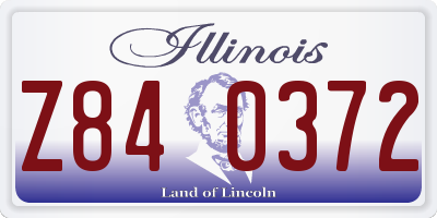 IL license plate Z840372